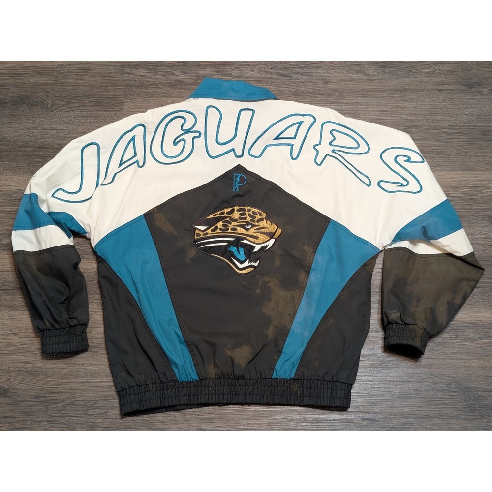 VTG Pro Player Jacksonville Jaguars Windbreaker Jacket Small 90s Distressed READ